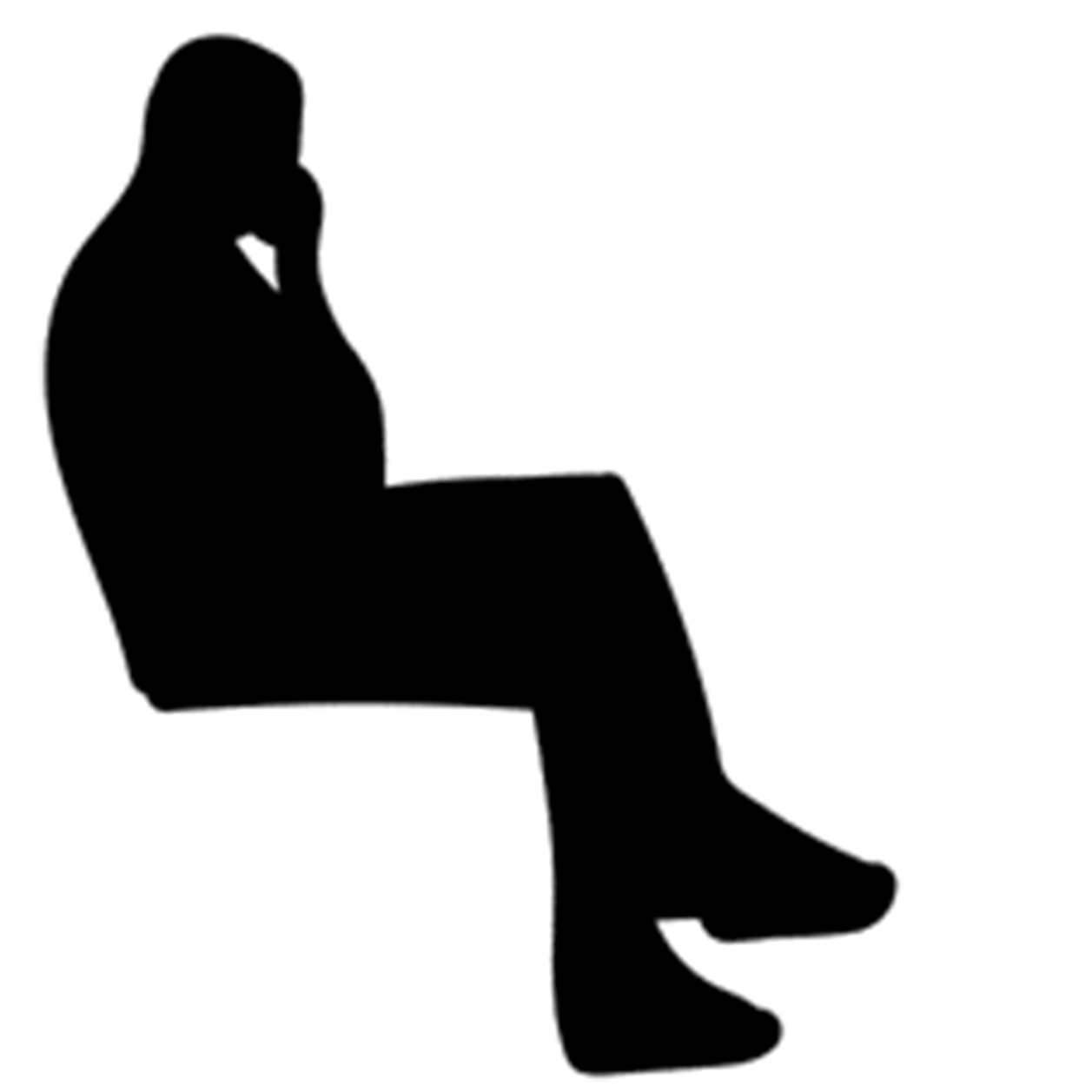 een zittend poppetje die ik heb gebruikt in mijn showcase portfolio